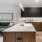 large island with seating in a kitchen