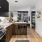 Kitchen with custom wood cabinets and Samsung stainless steel appliances